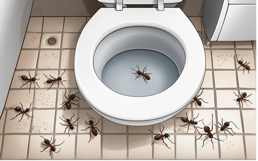 Ants in the bathroom